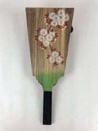 Japanese Decorative Wooden Paddle Hagoita Vtg Geisha Kimono New Years Game JK623
