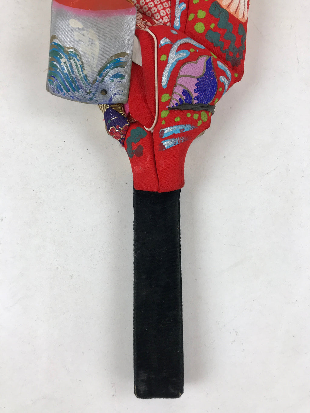 Japanese Decorative Wooden Paddle Hagoita Vtg Geisha Kimono New Years Game JK632