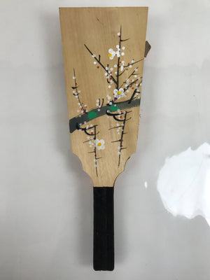 Japanese Decorative Wooden Paddle Hagoita Vtg Geisha Kimono New Years Game JK710