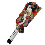 Japanese Decorative Wooden Paddle Hagoita Vtg Geisha Kimono New Years Game JK866