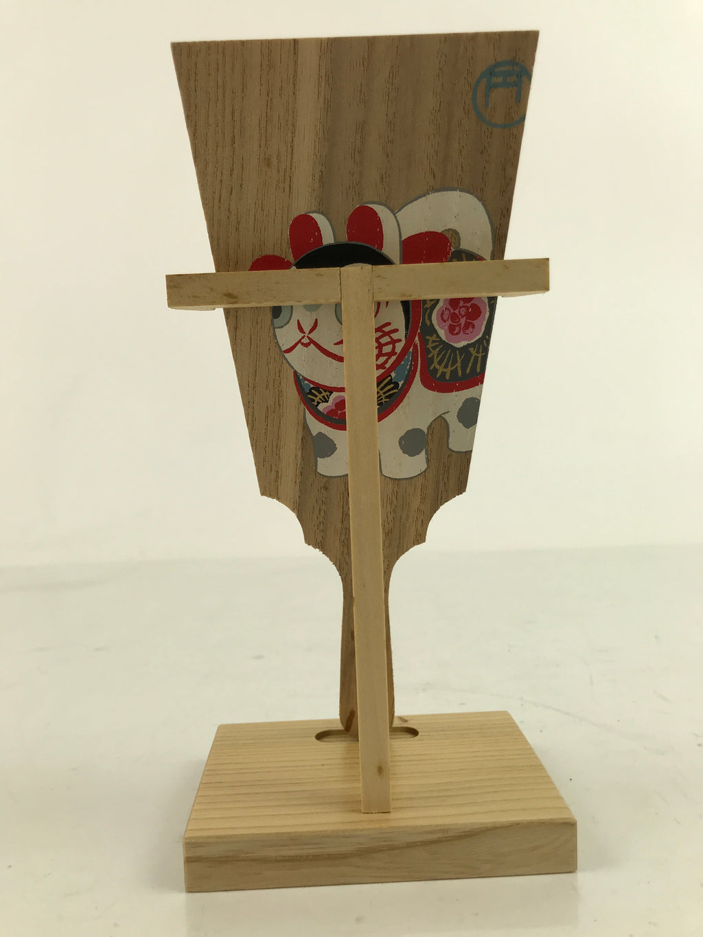 Japanese Decorative Wooden Paddle Hagoita Vtg Kabuki Kimono Edo JK745