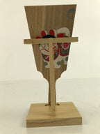 Japanese Decorative Wooden Paddle Hagoita Vtg Kabuki Kimono Edo JK745