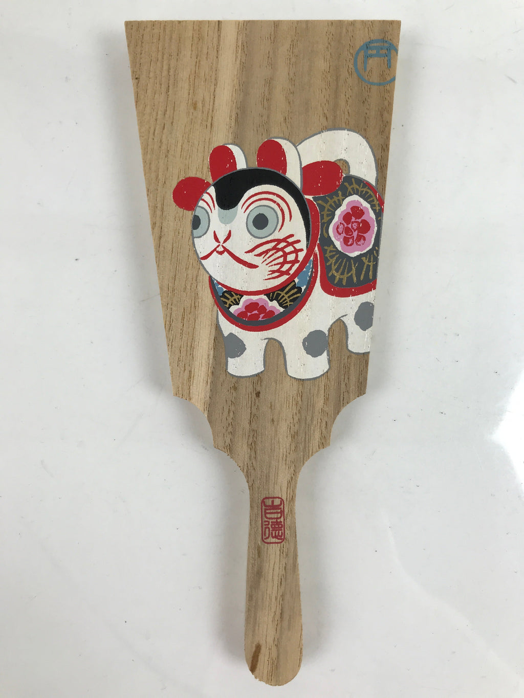 Japanese Decorative Wooden Paddle Hagoita Vtg Kabuki Kimono Edo JK745