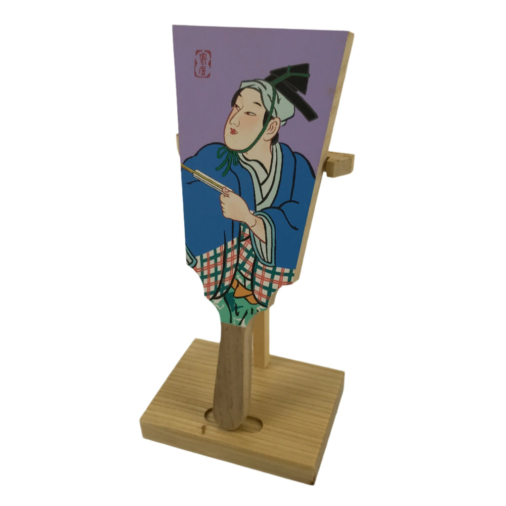 Japanese Decorative Wooden Paddle Hagoita Vtg Kabuki Kimono Edo JK745