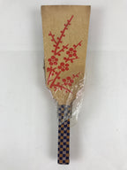 Japanese Decorative Wooden Paddle Hagoita Vtg Kimono Geisha New Years Day PX635