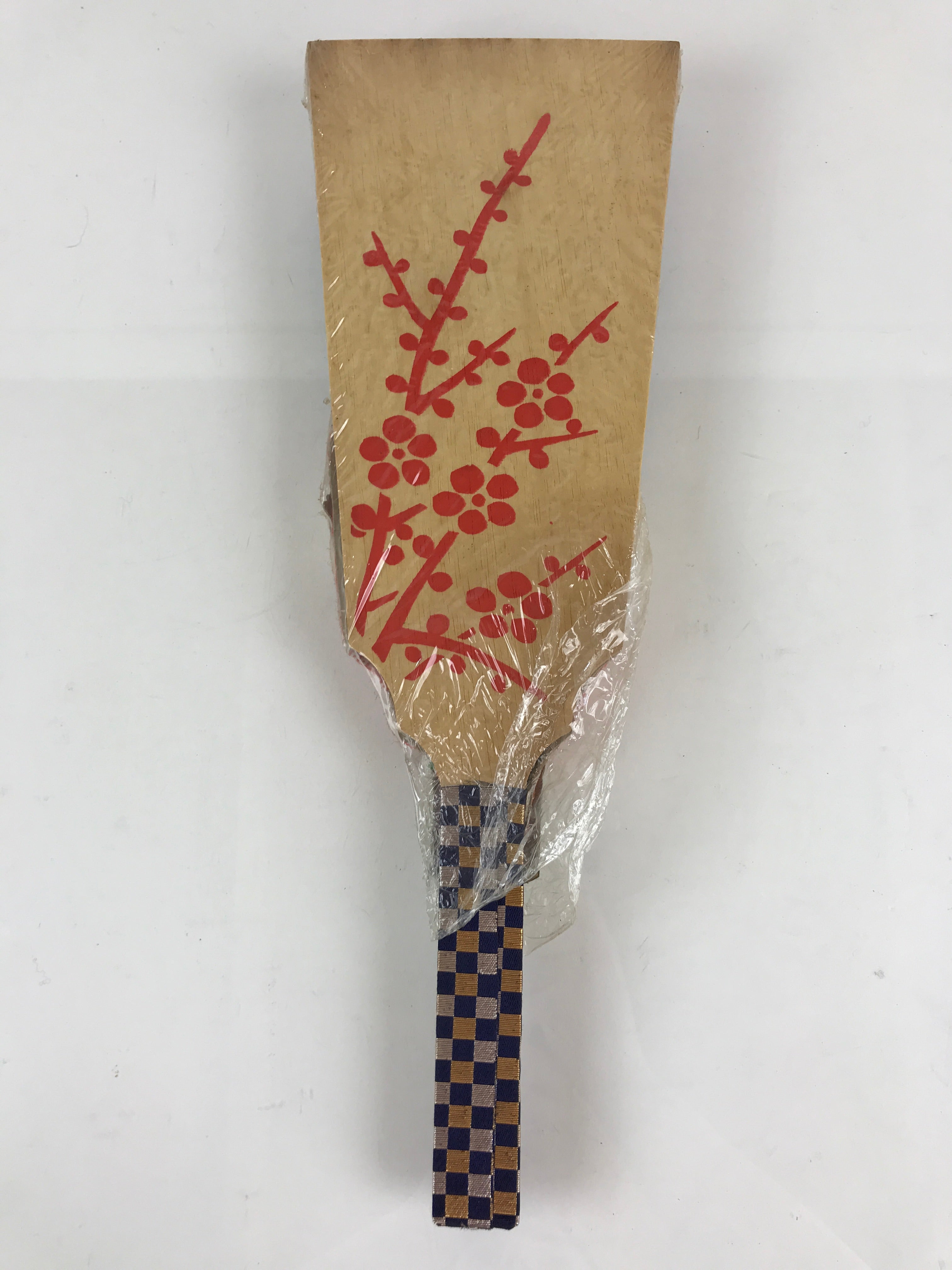 Japanese Decorative Wooden Paddle Hagoita Vtg Kimono Geisha New Years Day PX635