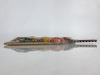 Japanese Decorative Wooden Paddle Hagoita Vtg Kimono Geisha New Years Day PX635