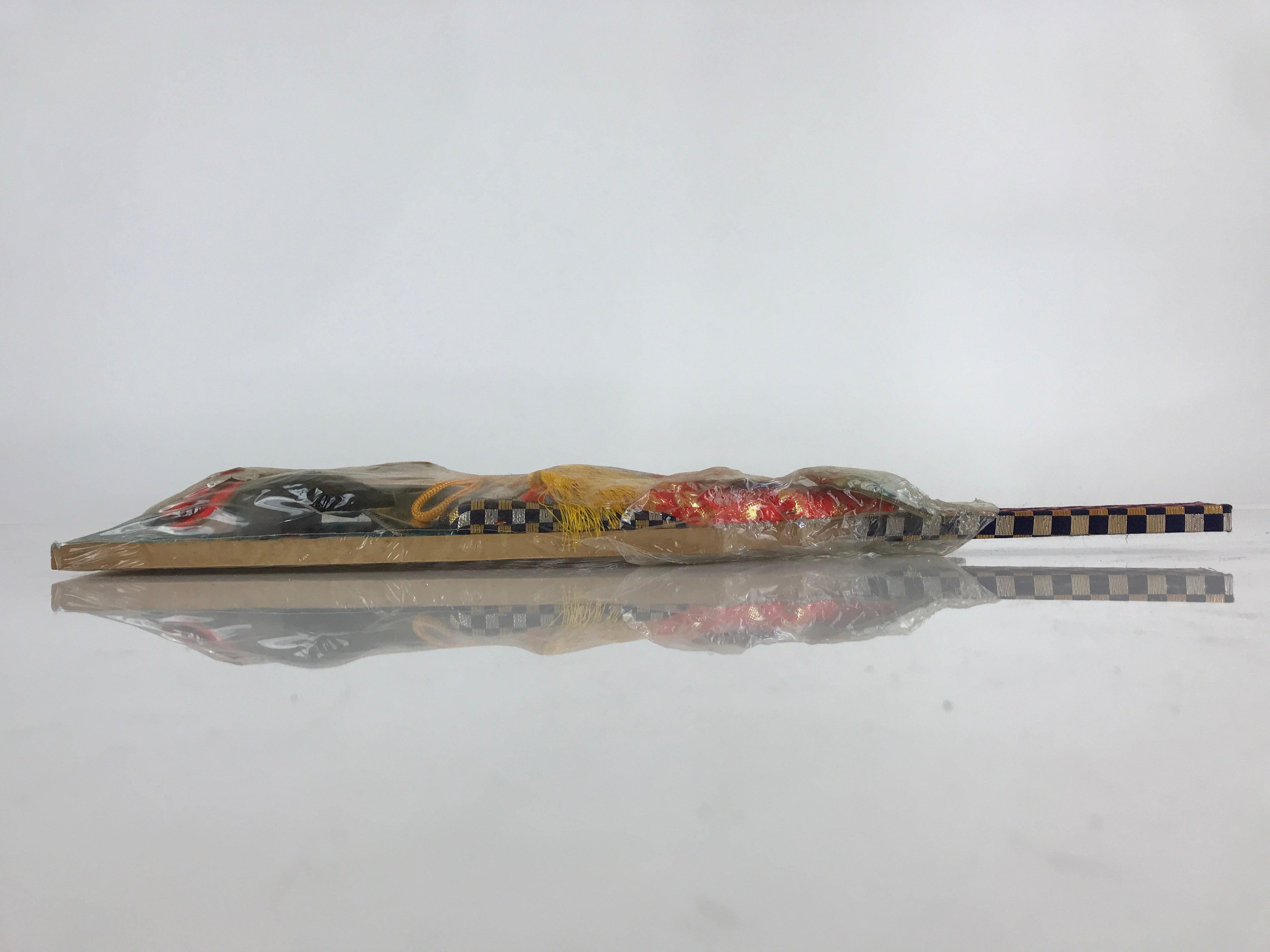 Japanese Decorative Wooden Paddle Hagoita Vtg Kimono Geisha New Years Day PX635