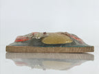 Japanese Decorative Wooden Paddle Hagoita Vtg Kimono Geisha New Years Day PX635
