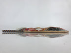 Japanese Decorative Wooden Paddle Hagoita Vtg Kimono Geisha New Years Day PX635