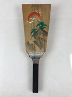 Japanese Decorative Wooden Paddle Hagoita Vtg Kimono Geisha New Years Play JK526