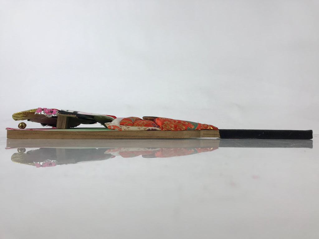 Japanese Decorative Wooden Paddle Hagoita Vtg Kimono Geisha New Years Play JK526
