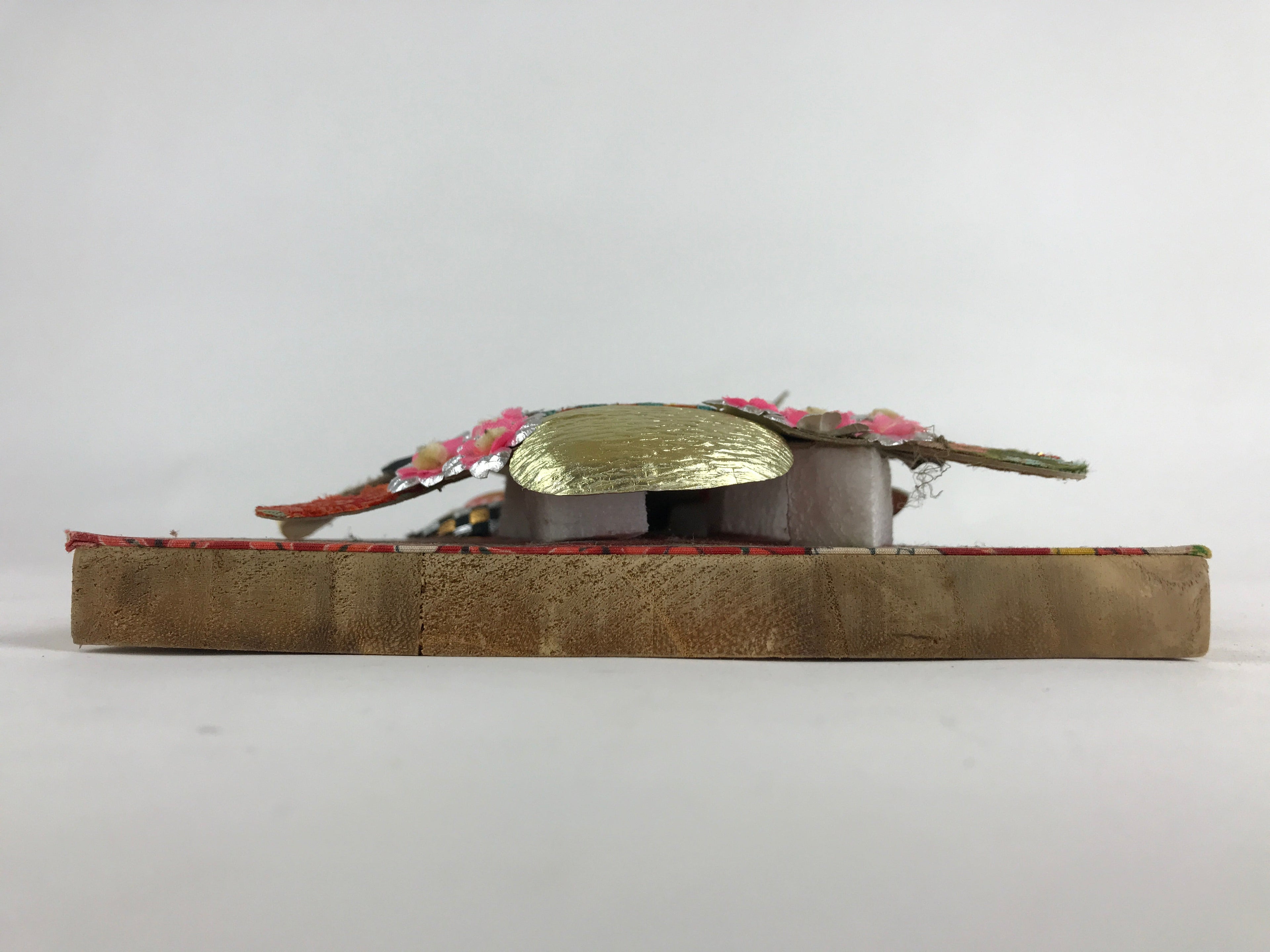 Japanese Decorative Wooden Paddle Hagoita Vtg Kimono Geisha New Years Play JK555
