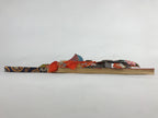 Japanese Decorative Wooden Paddle Hagoita Vtg Kimono Geisha New Years Play JK555
