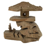 Japanese Decortive Stone Lantern Toro Vtg Okimono Statue Sculpture Brown ST83