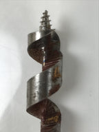 Japanese Drill Bit Woodworking Tool Vtg Carpentry Hole Screw Silver Brown T316