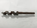 Japanese Drill Bit Woodworking Tool Vtg Carpentry Hole Screw Silver Brown T316