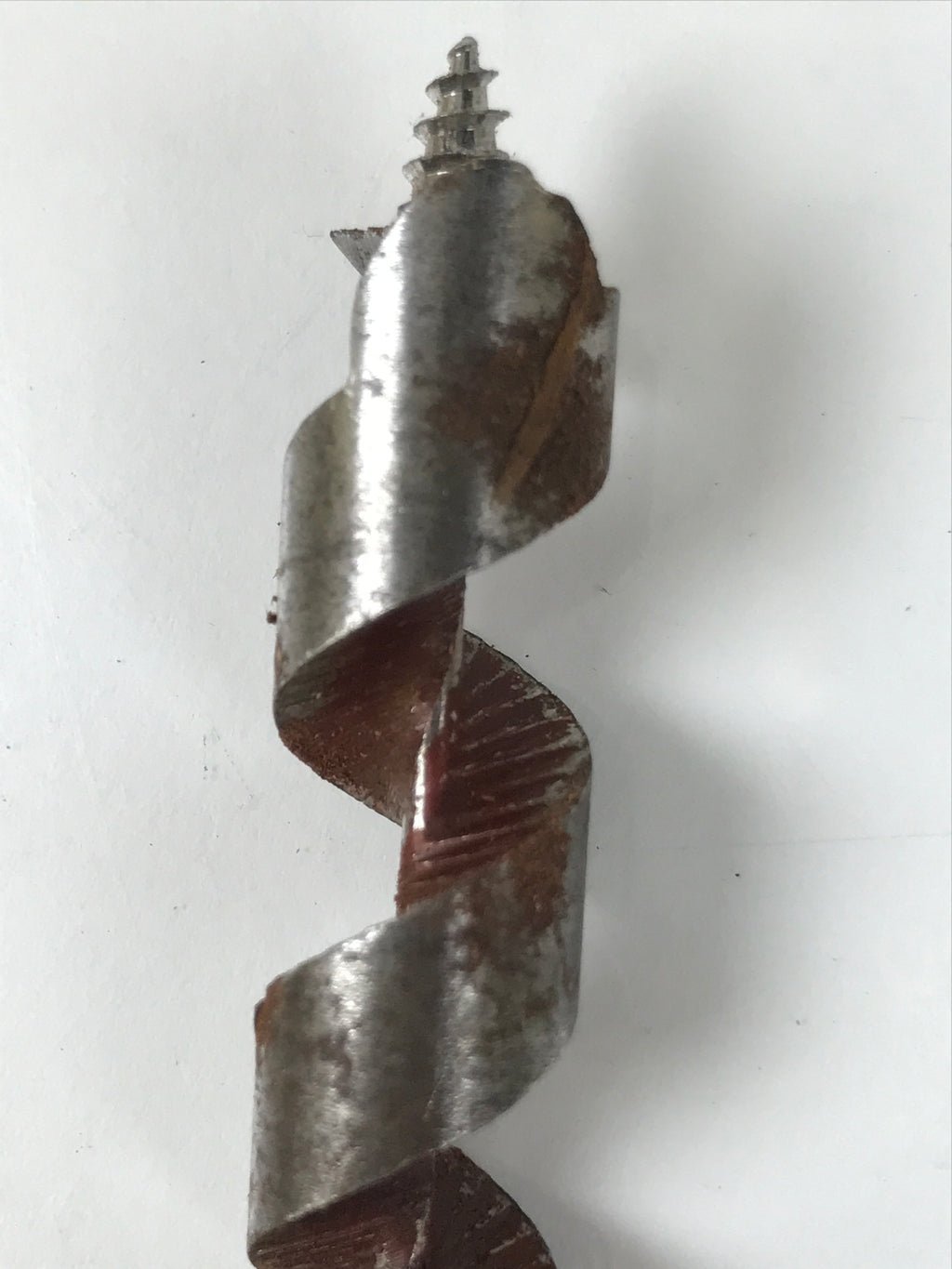 Japanese Drill Bit Woodworking Tool Vtg Carpentry Hole Screw Silver Brown T316