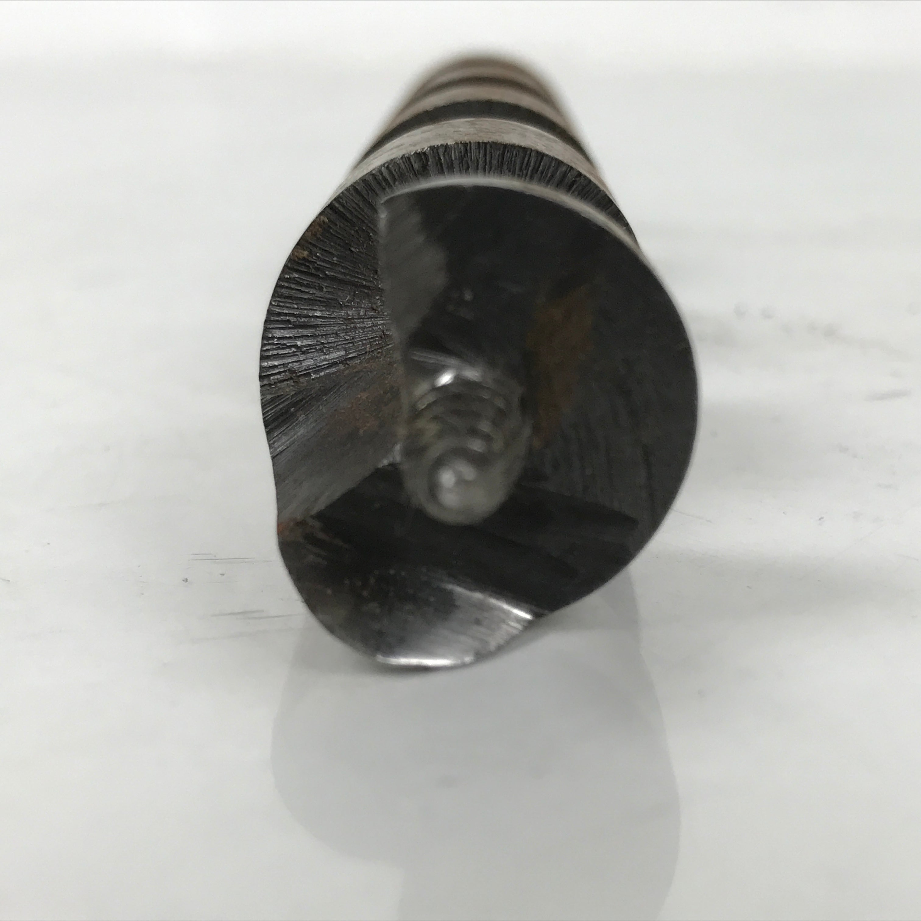 Japanese Drill Bit Woodworking Tool Vtg Carpentry Hole Screw Silver Brown T317