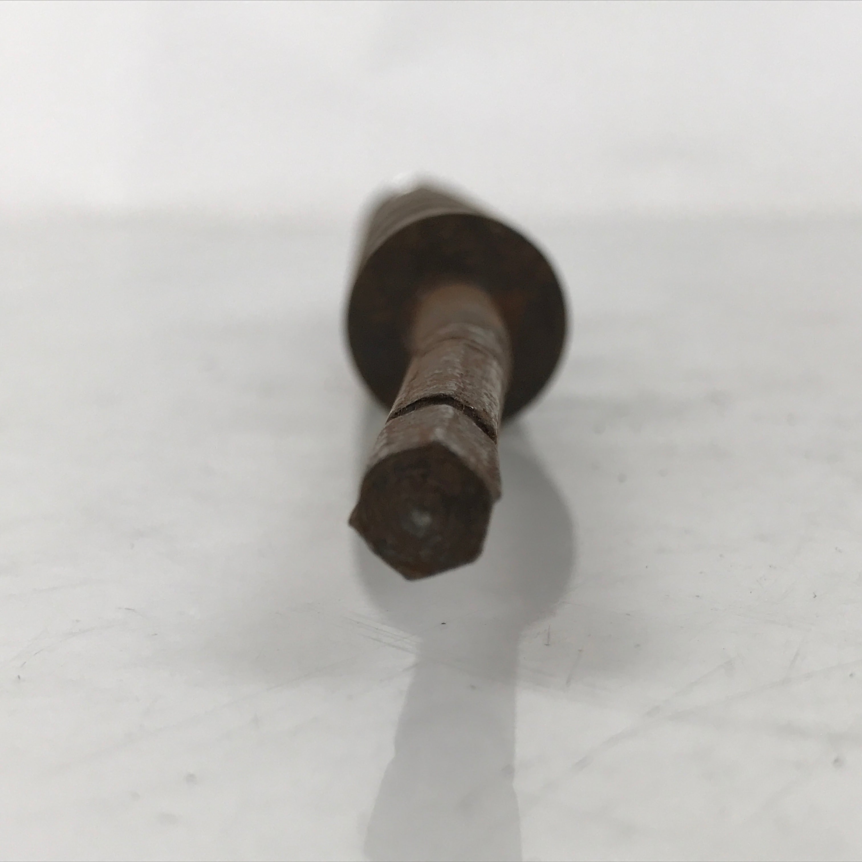 Japanese Drill Bit Woodworking Tool Vtg Carpentry Hole Screw Silver Brown T317