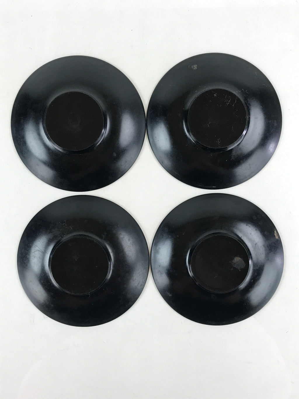 Japanese Drink Saucer 5pc Plastic Chataku Coaster Black Yasukuni Shrine UR952