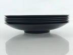 Japanese Drink Saucer 5pc Plastic Chataku Coaster Black Yasukuni Shrine UR952