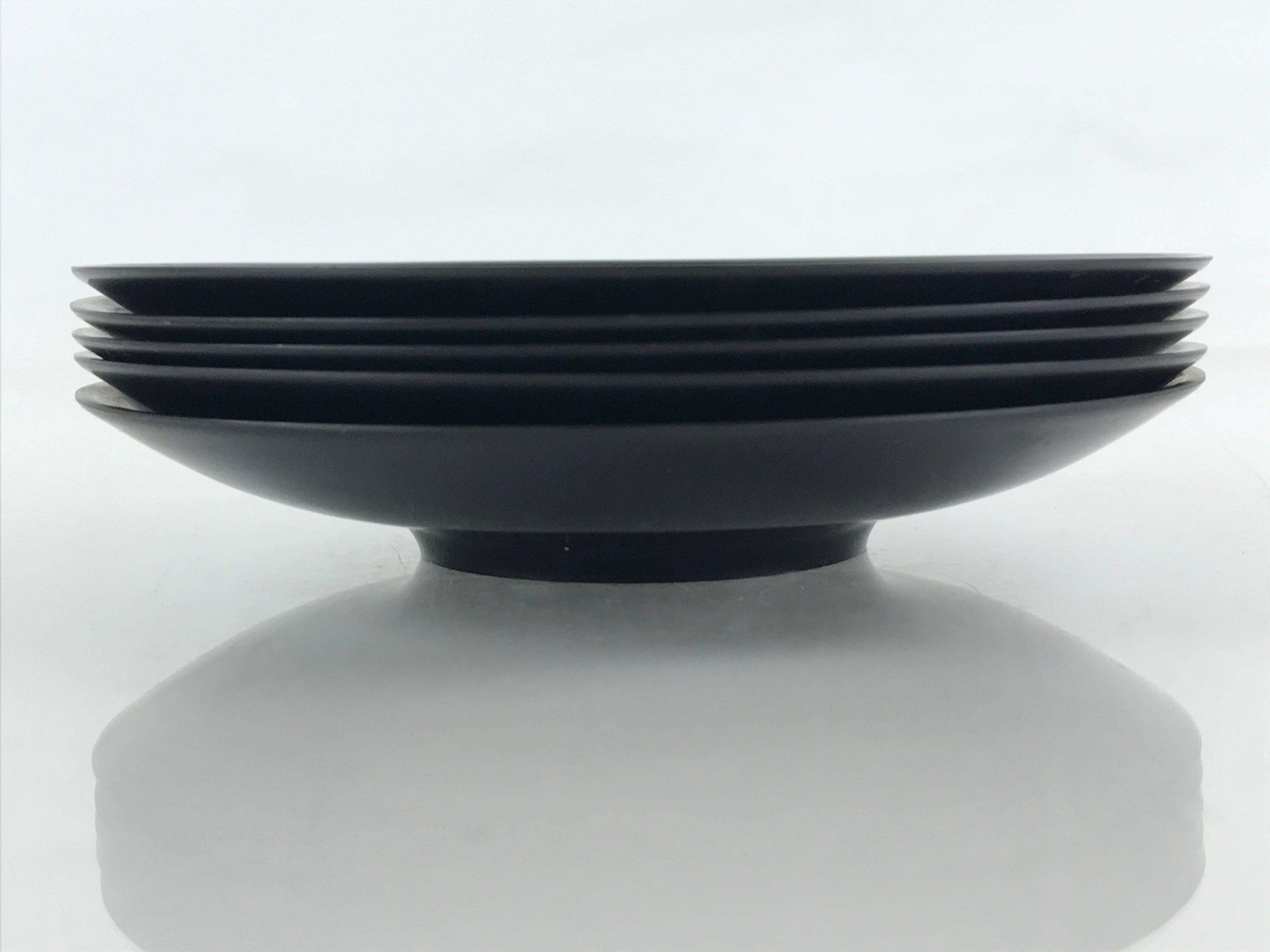 Japanese Drink Saucer 5pc Plastic Chataku Coaster Black Yasukuni Shrine UR952