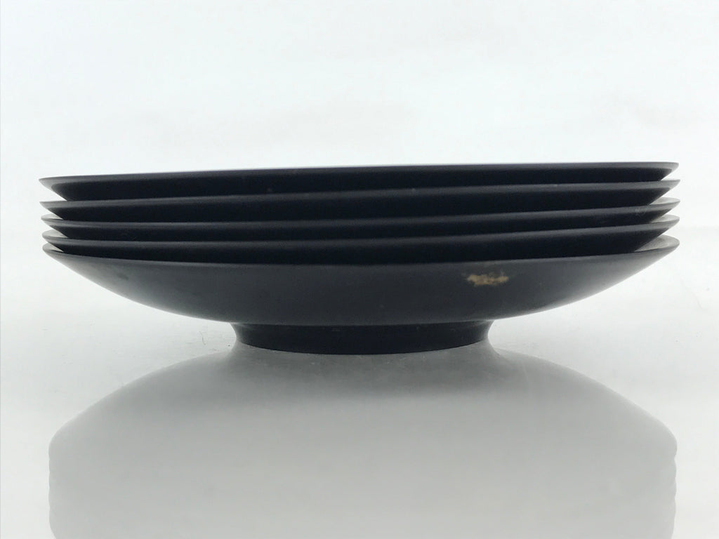Japanese Drink Saucer 5pc Plastic Chataku Coaster Black Yasukuni Shrine UR952