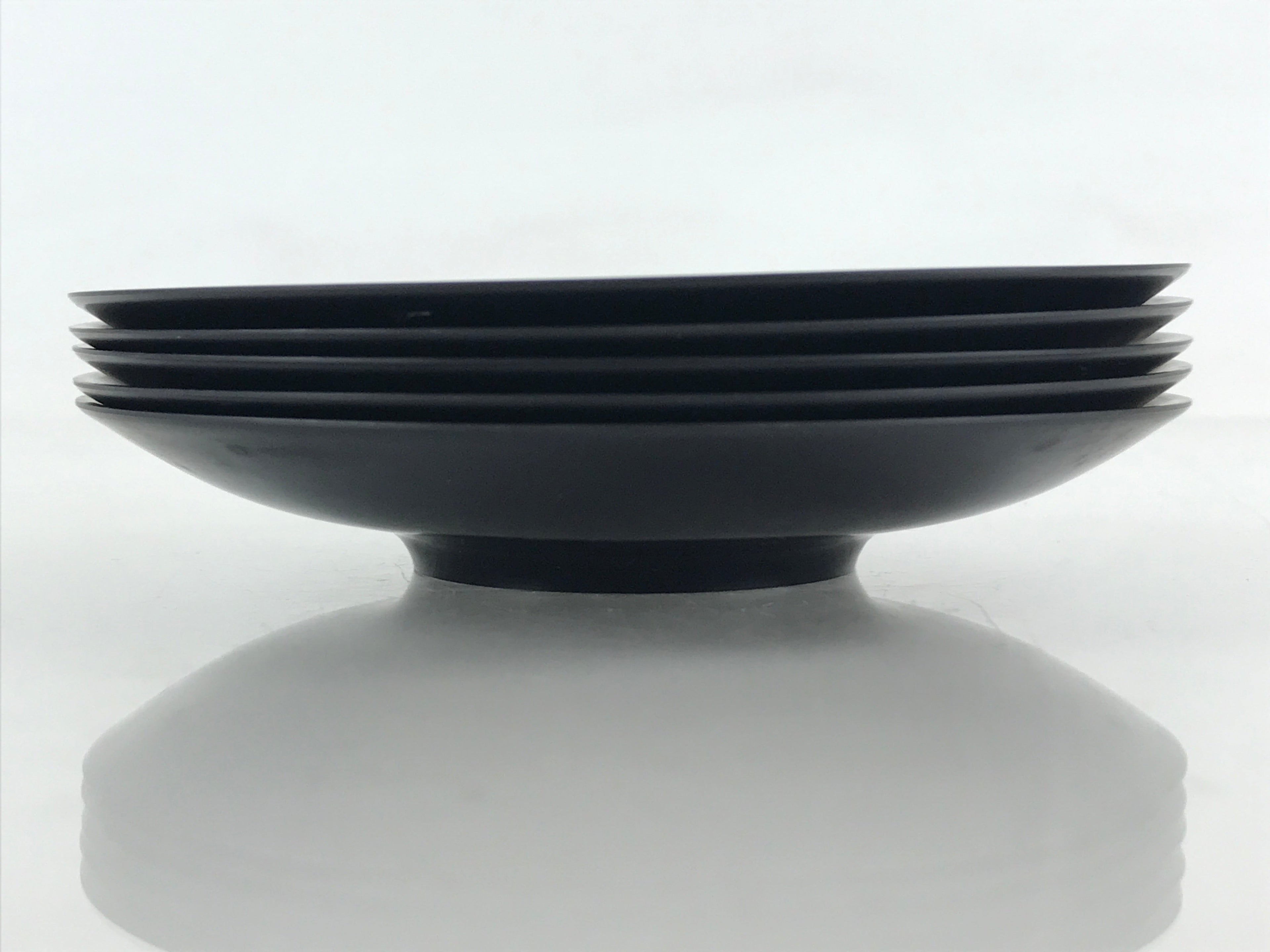 Japanese Drink Saucer 5pc Plastic Chataku Coaster Black Yasukuni Shrine UR952