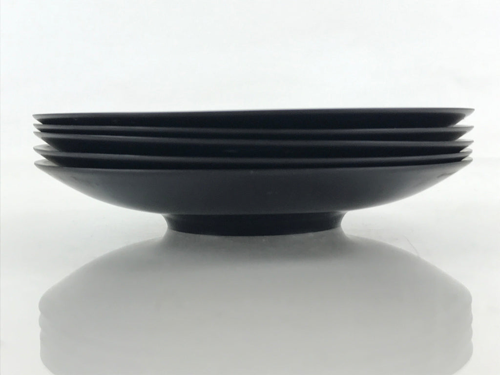 Japanese Drink Saucer 5pc Plastic Chataku Coaster Black Yasukuni Shrine UR952