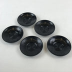 Japanese Drink Saucer 5pc Plastic Chataku Coaster Black Yasukuni Shrine UR952