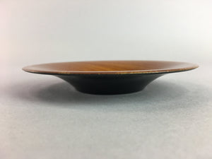 Japanese Drink Saucer Vtg Chataku Coaster Brown Replica Resin Lacquerware QT48