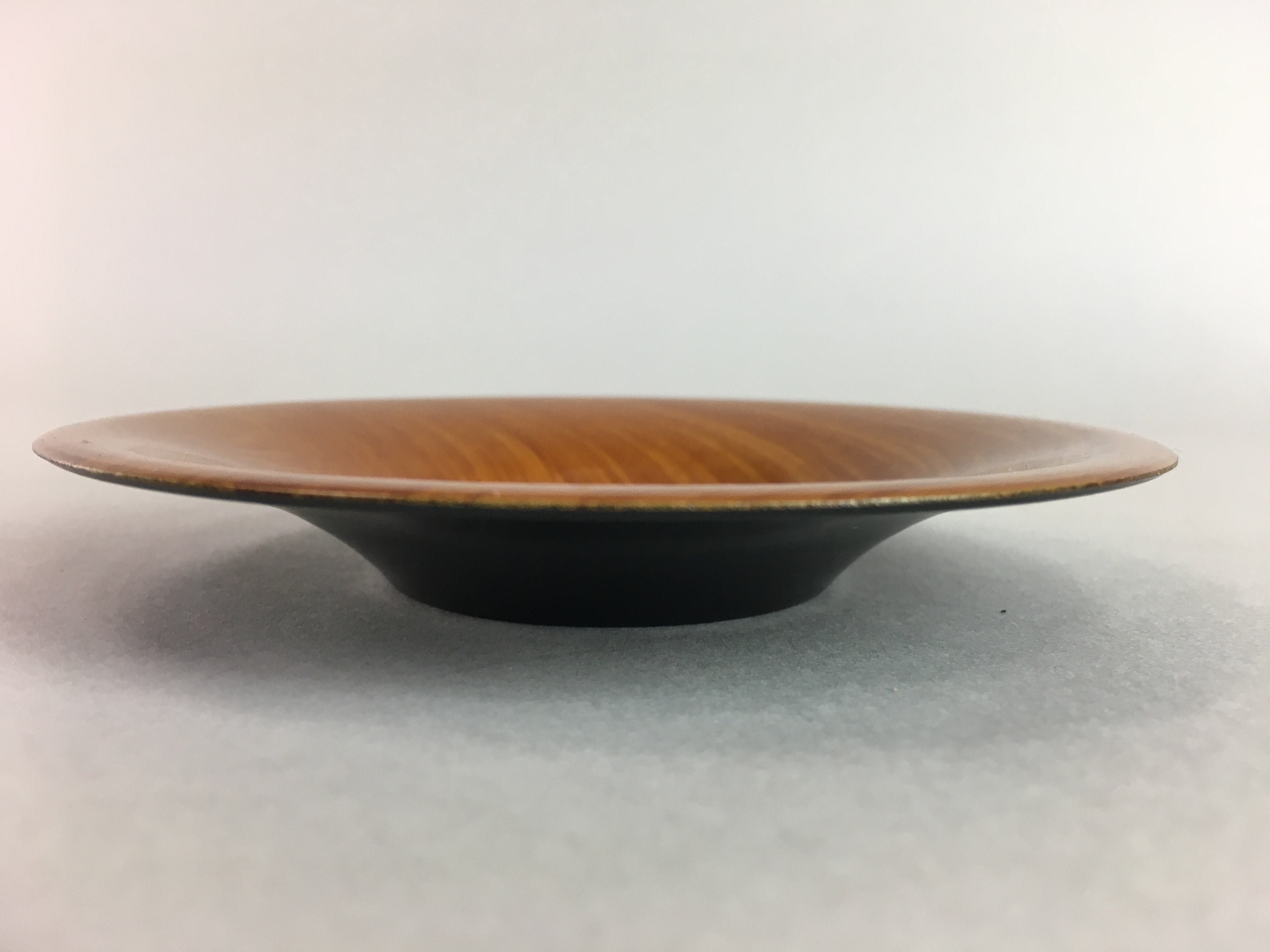 Japanese Drink Saucer Vtg Chataku Coaster Brown Replica Resin Lacquerware QT48