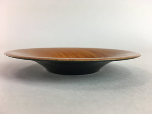 Japanese Drink Saucer Vtg Chataku Coaster Brown Replica Resin Lacquerware QT48