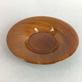 Japanese Drink Saucer Vtg Chataku Coaster Brown Replica Resin Lacquerware QT48