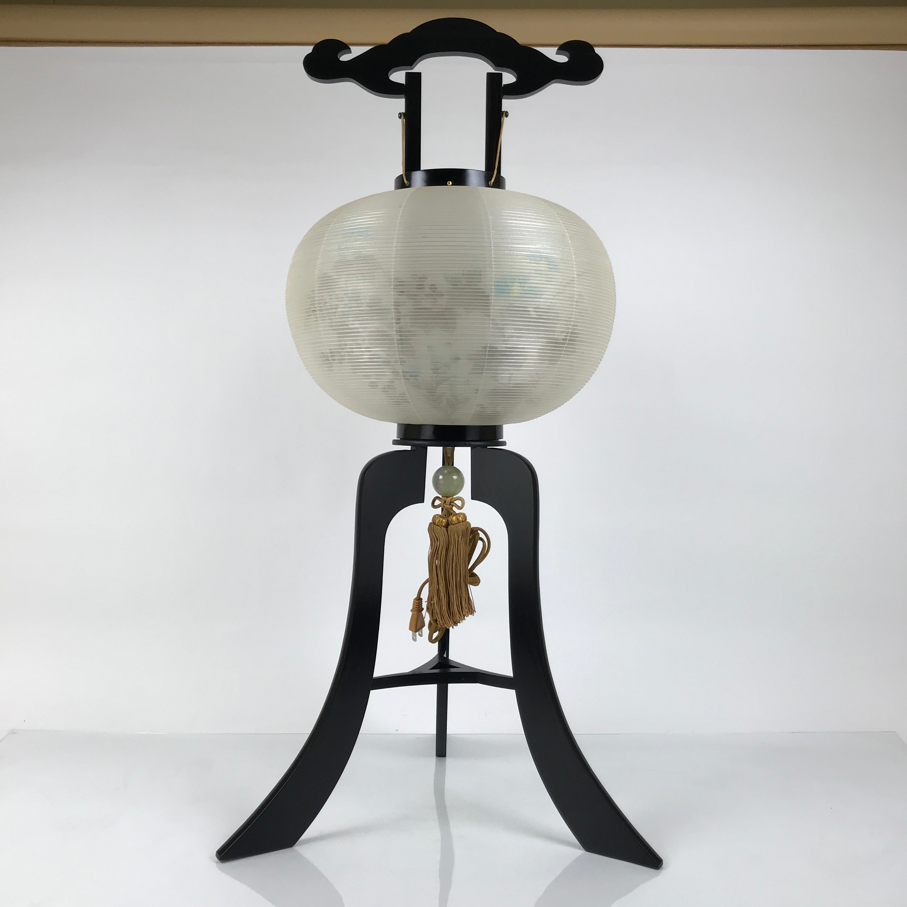 Japanese Electric Gifu Lantern 3 Legs Stand Vtg Obon Autumn Flowers Decor LT110
