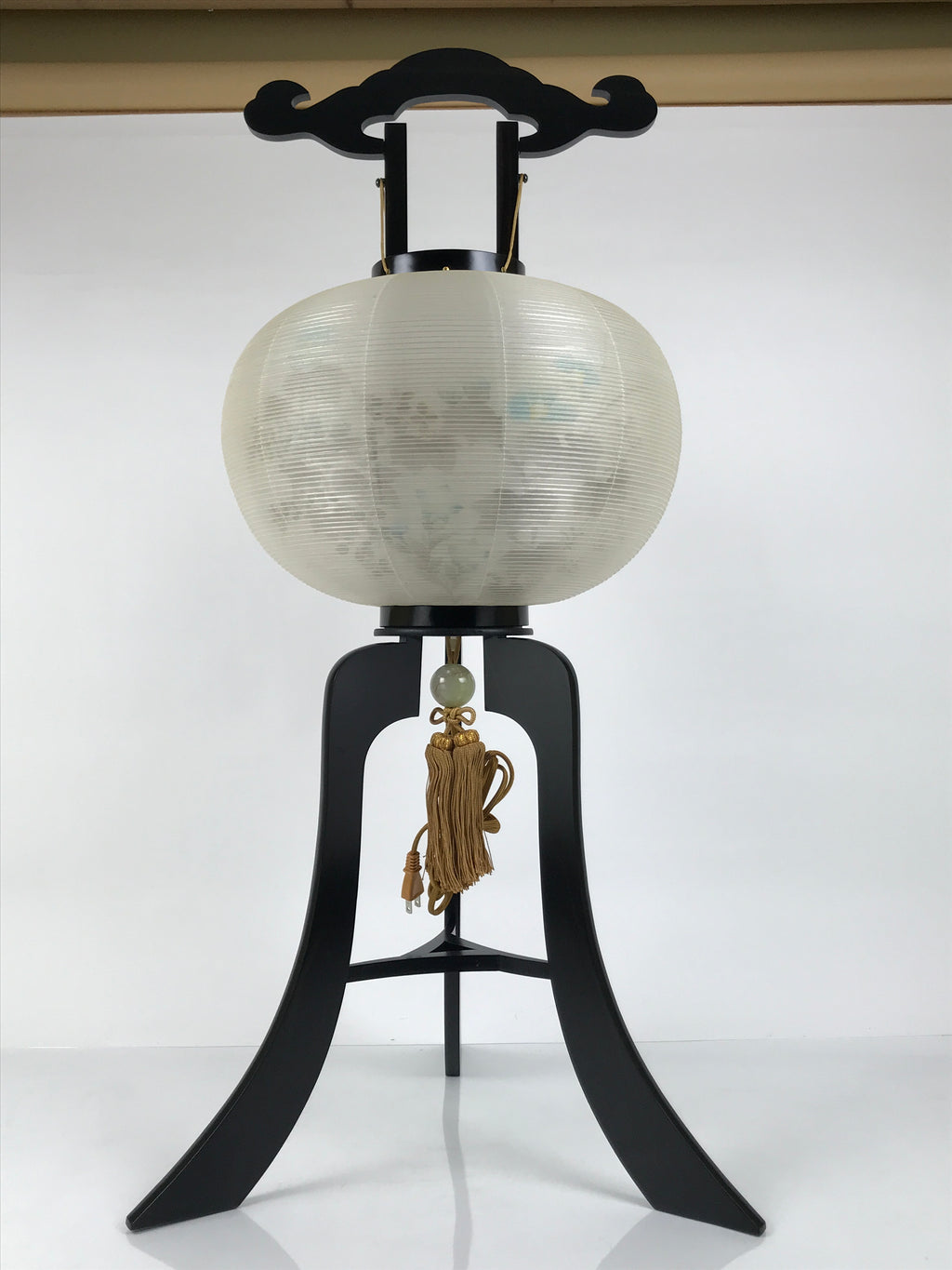 Japanese Electric Gifu Lantern 3 Legs Stand Vtg Obon Autumn Flowers Decor LT110