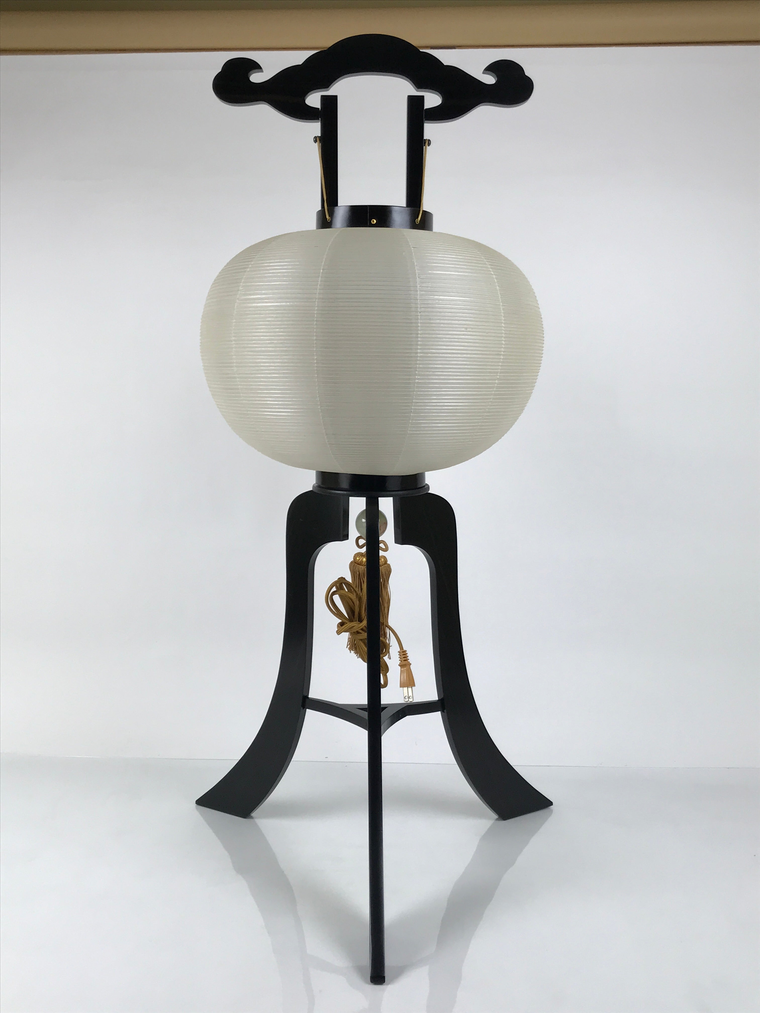 Japanese Electric Gifu Lantern 3 Legs Stand Vtg Obon Autumn Flowers Decor LT110