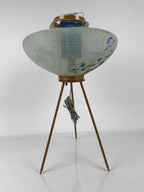 Japanese Electric Gifu Lantern 3 Legs Stand Vtg Obon Flowers Chrysanthemum LT97