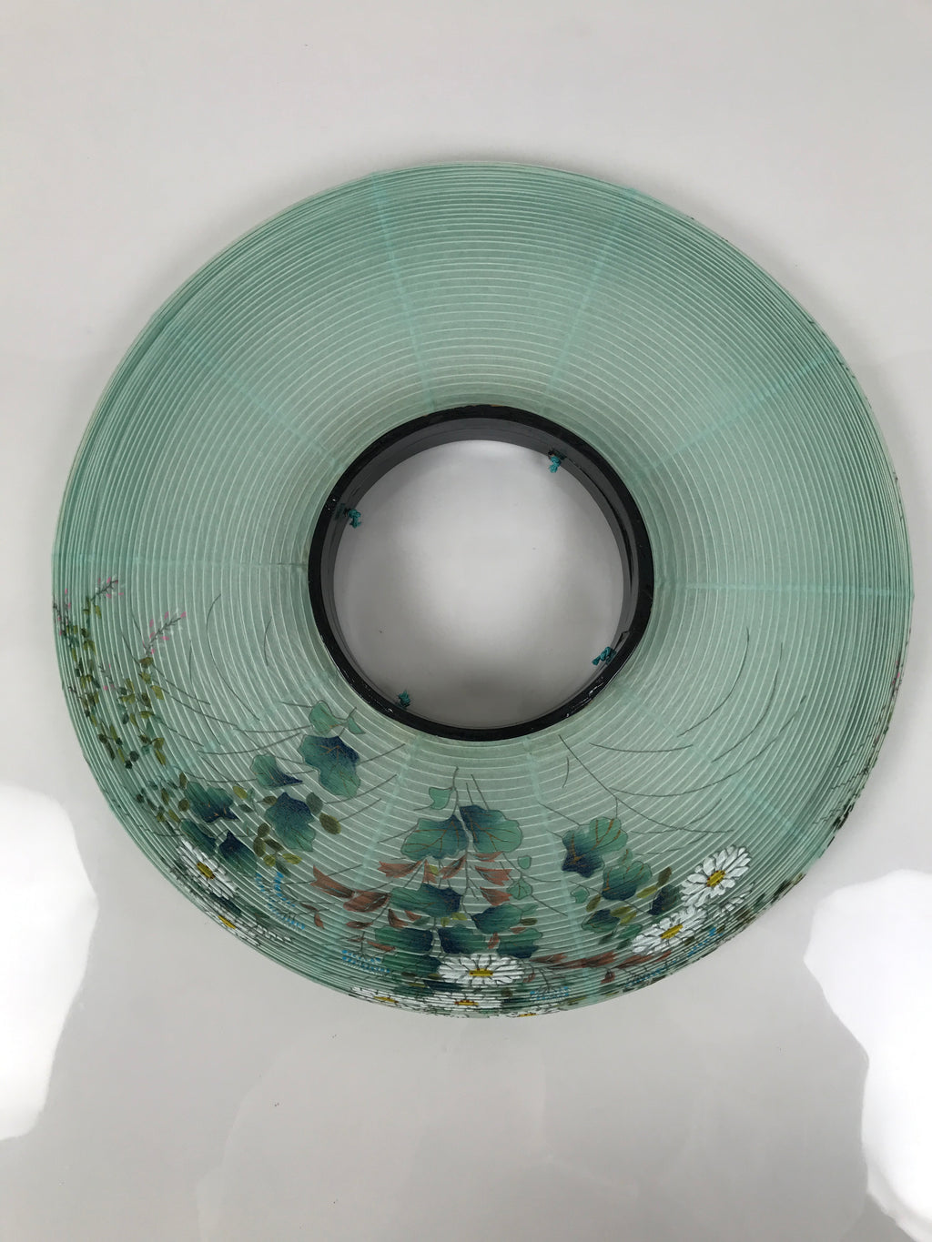 Japanese Electric Gifu Lantern 3 Legs Stand Vtg Obon Flowers Green Decor LT111