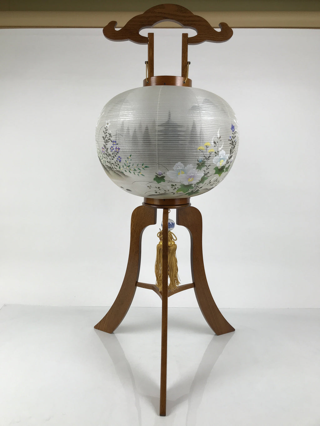 Japanese Electric Gifu Lantern 3 Legs Stand Vtg Obon Flowers Pagoda Decor LT100