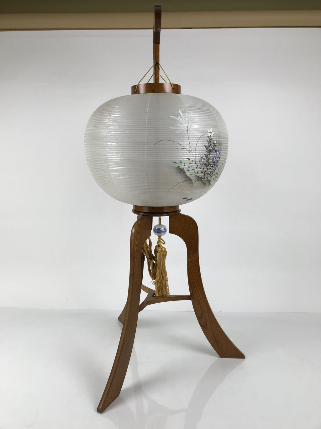 Japanese Electric Gifu Lantern 3 Legs Stand Vtg Obon Flowers Pagoda Decor LT100