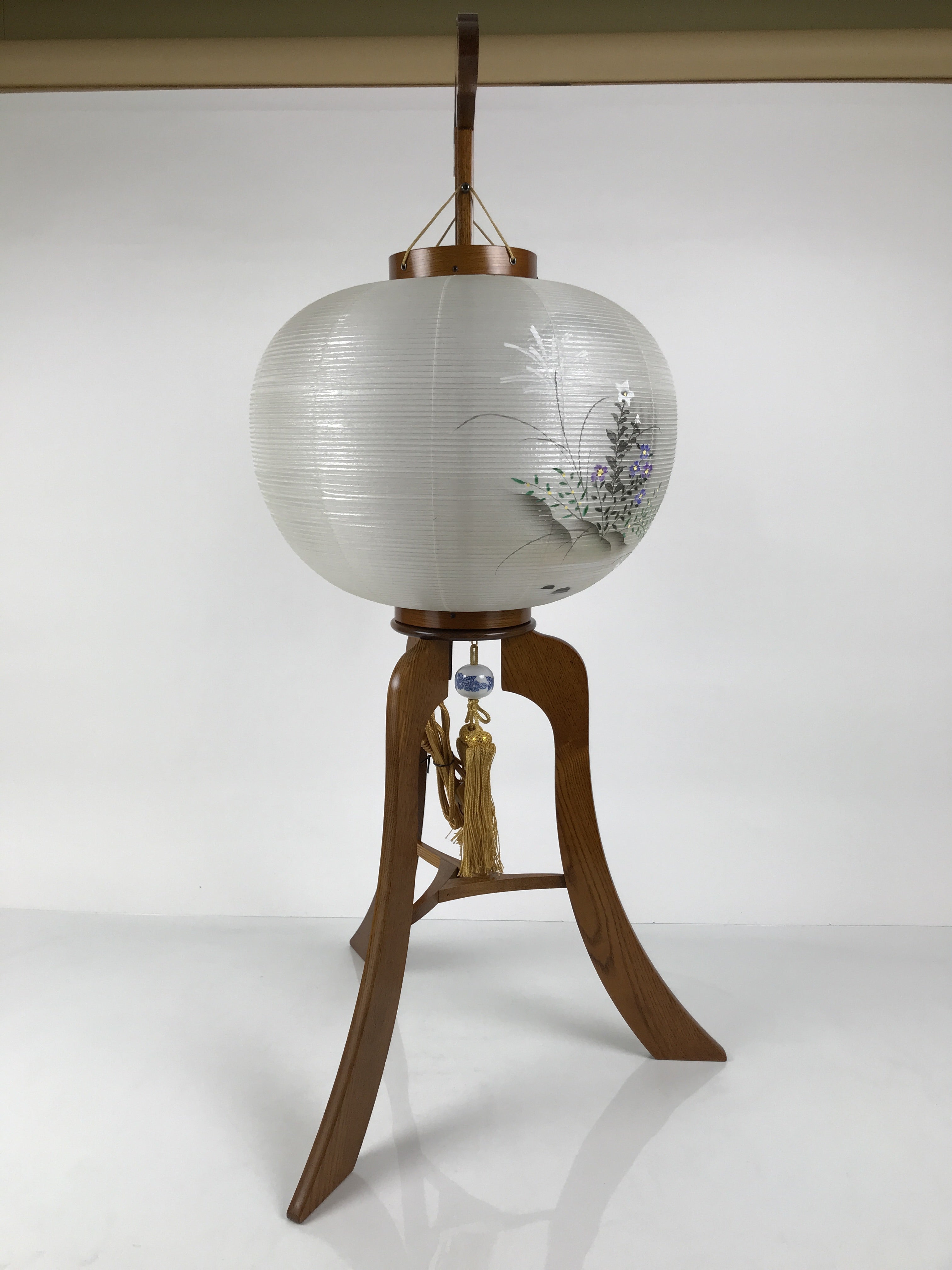 Japanese Electric Gifu Lantern 3 Legs Stand Vtg Obon Flowers Pagoda Decor LT100
