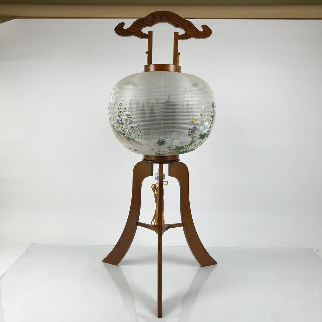 Japanese Electric Gifu Lantern 3 Legs Stand Vtg Obon Flowers Pagoda Decor LT112