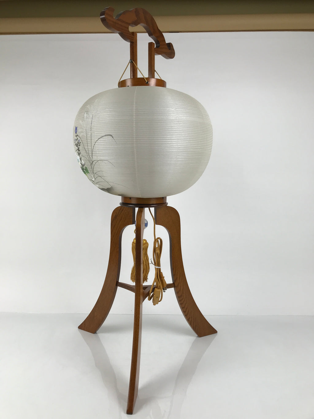 Japanese Electric Gifu Lantern 3 Legs Stand Vtg Obon Flowers Pagoda Decor LT112