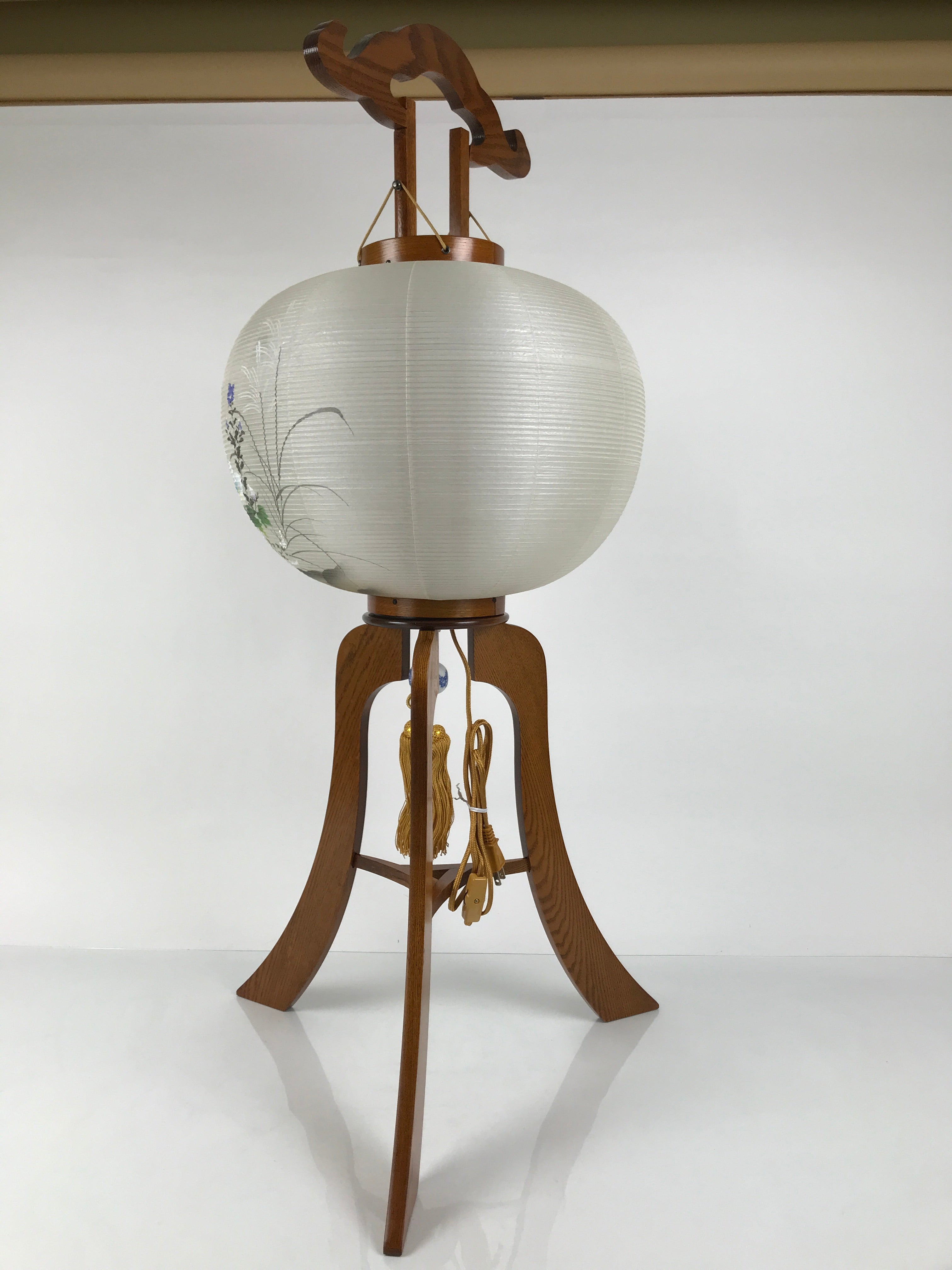 Japanese Electric Gifu Lantern 3 Legs Stand Vtg Obon Flowers Pagoda Decor LT112
