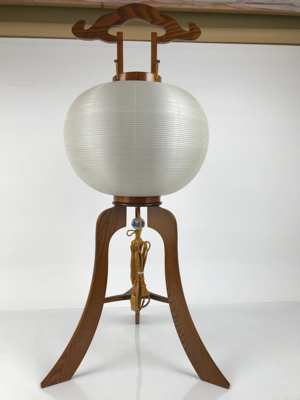 Japanese Electric Gifu Lantern 3 Legs Stand Vtg Obon Flowers Pagoda Decor LT112