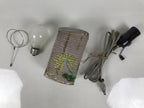 Japanese Electric Gifu Lantern 3 Legs Stand Vtg Obon Green Leaves Decor LT98