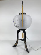 Japanese Electric Gifu Lantern 3 Legs Stand Vtg Obon Hibiscus Flowers Decor LT99