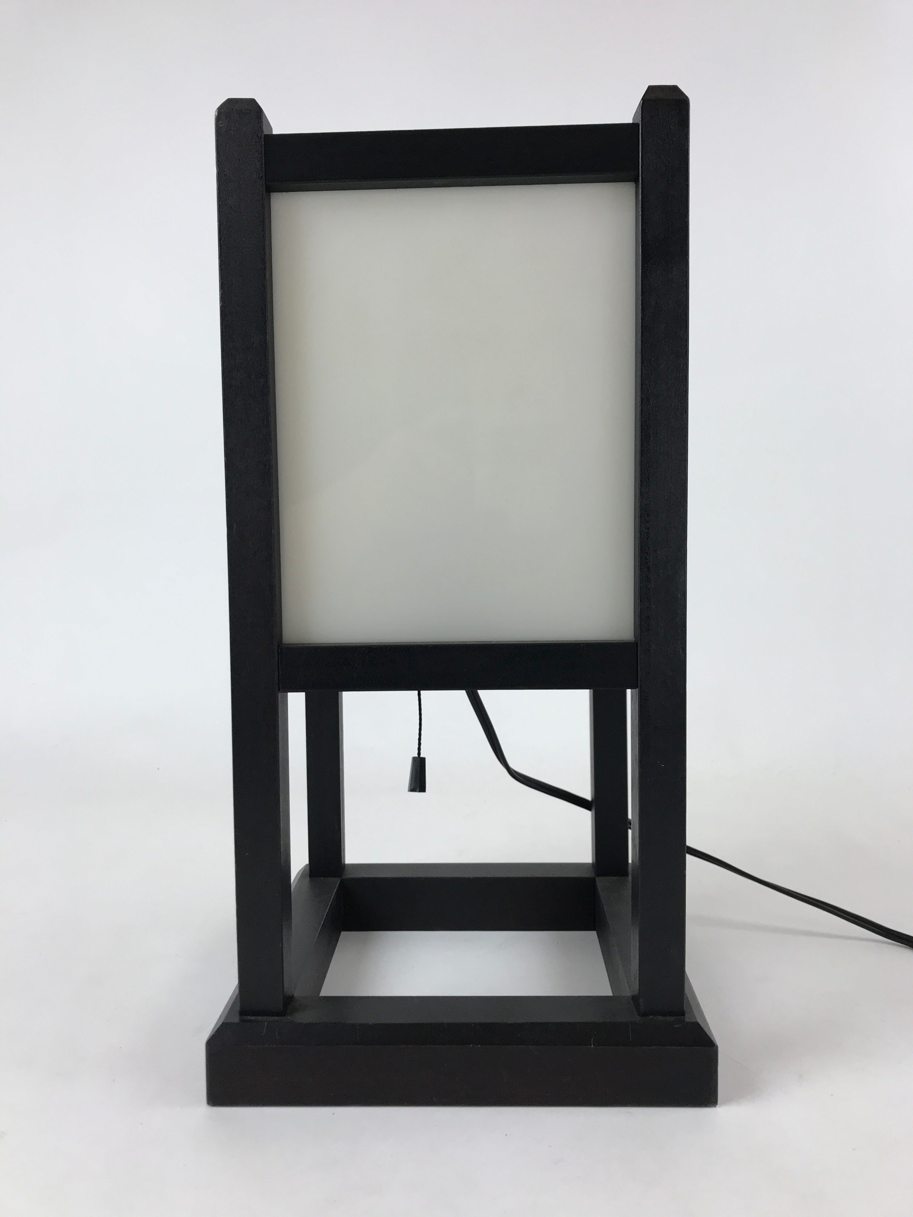 Japanese Electric Lantern Floor Lamp Vtg Table Lamp Wood Frame Resin Panel LT66
